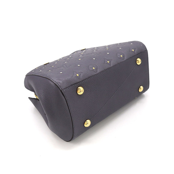 Louis Vuitton Emplant Montaigne BB Shoulder Bag Leather Silver Studs Black - Picture 4 of 8